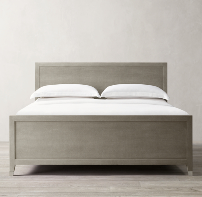 Graydon Shagreen Panel Bed with Footboard