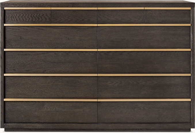 Front view of Bezier 12-Drawer Dresser 