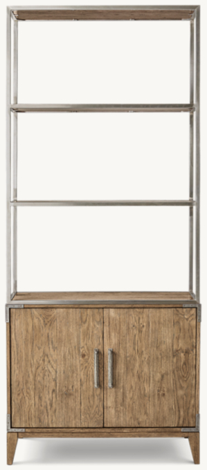 Cayden Campaign Double-Door Open Sideboard & Hutch