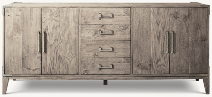 Cayden Campaign 4-Door Sideboard With Drawers