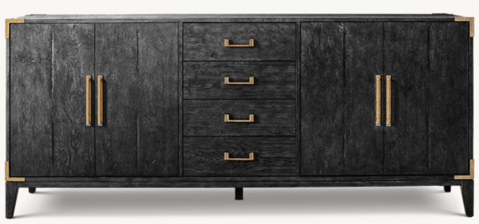 Cayden Campaign 4-Door Sideboard With Drawers