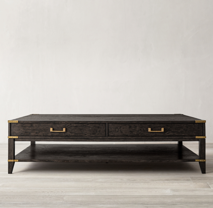 Cayden Campaign Rectangular Coffee Table