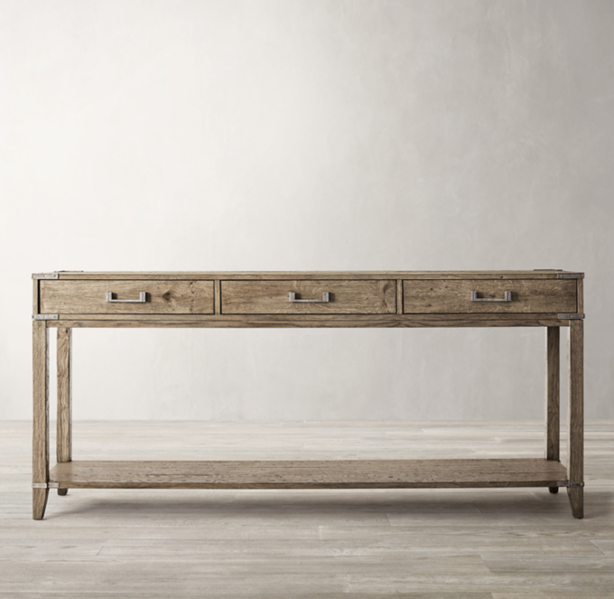 narrow parsons console table