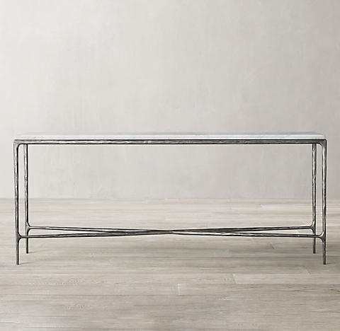 Console Tables Rh, How Big Should A Console Table Be