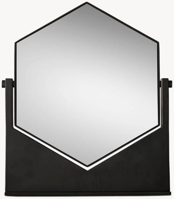 Miroir de table hexagonal - Grand format