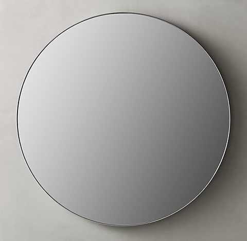 Wall Mirrors Rh, Round Mirror With Black Frame 9 6 In