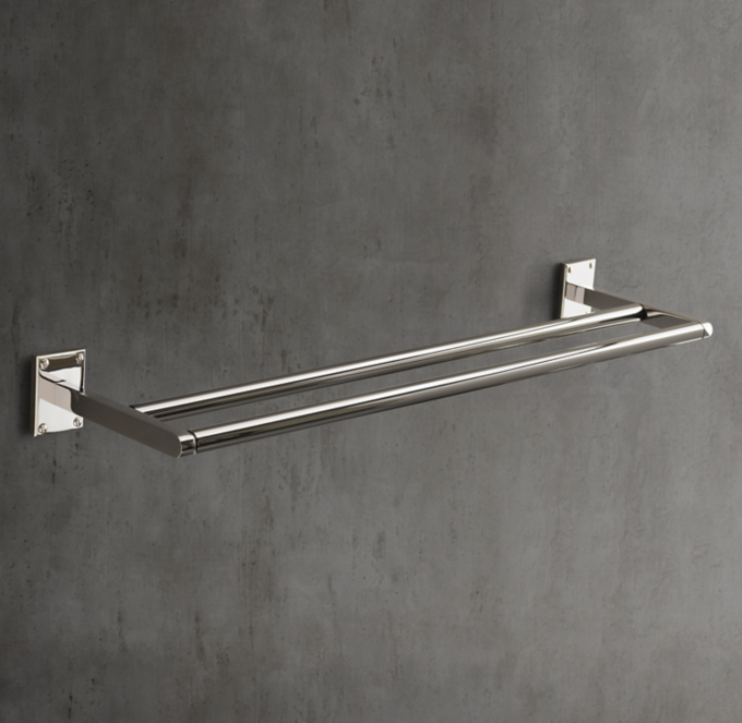 Lambeth Smooth Double Towel Bar  