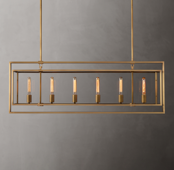 Beckman Rectangular Chandelier 54"