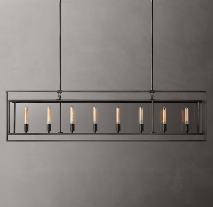Beckman Rectangular Chandelier 72"