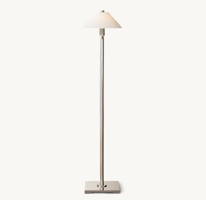 Utilitaire Milk Glass Shade Floor Lamp