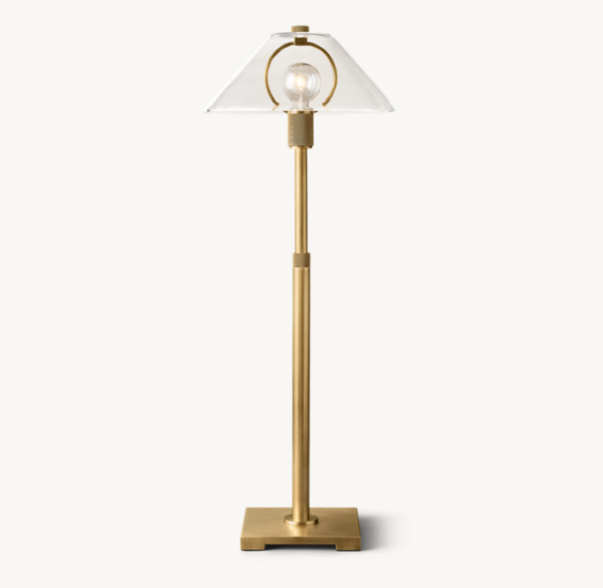Utilitaire Glass Shade Table Lamp
