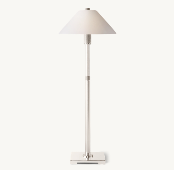 Utilitaire Milk Glass Shade Table Lamp