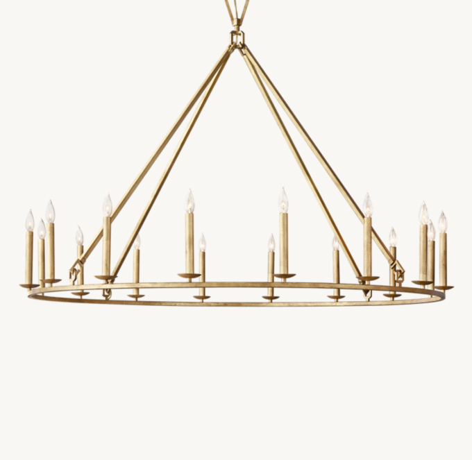 19th C. English Openwork Round Chandelier 60\"