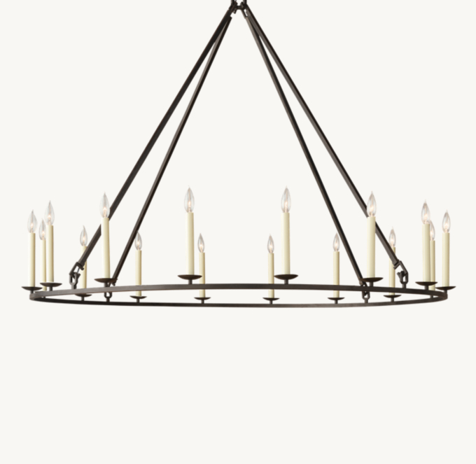 19th C. English Openwork Round Chandelier 60\"