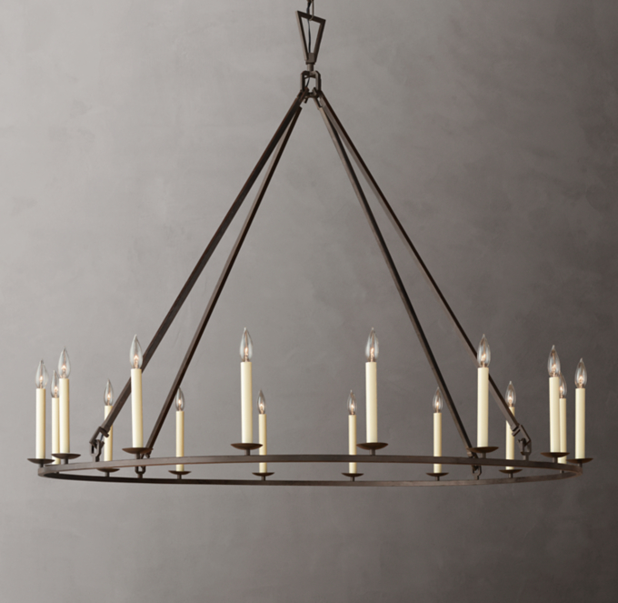 19th C. English Openwork Round Chandelier 60\"