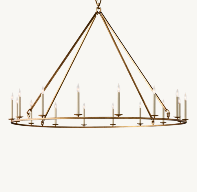 19th C. English Openwork Round Chandelier 72\"