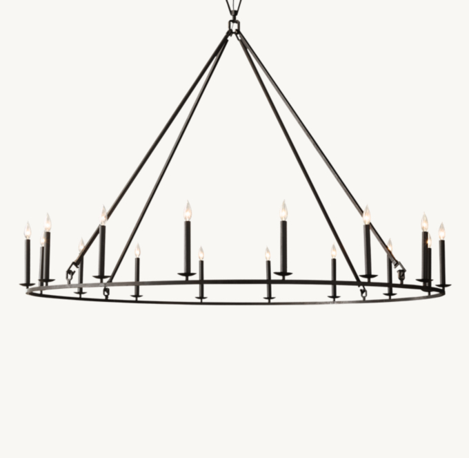 19th C. English Openwork Round Chandelier 72\"