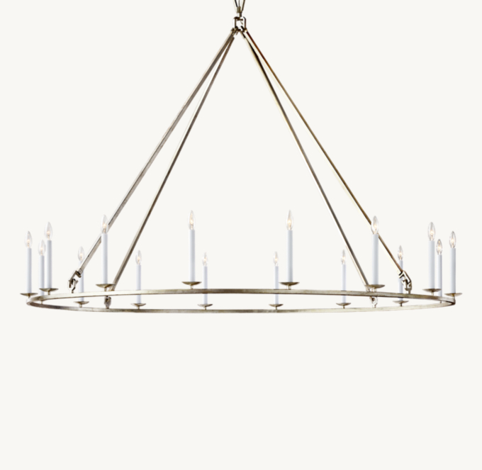 19TH C. ENGLISH OPENWORK ROUND CHANDELIER 72\"
