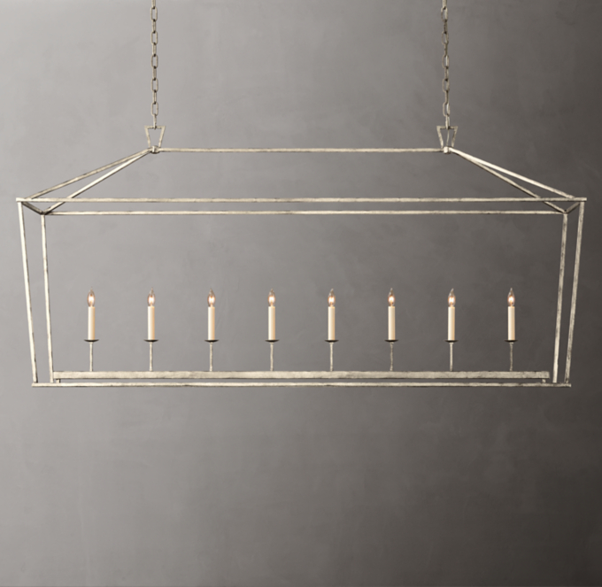 19th C. English Openwork Rectangular Chandelier 72\"