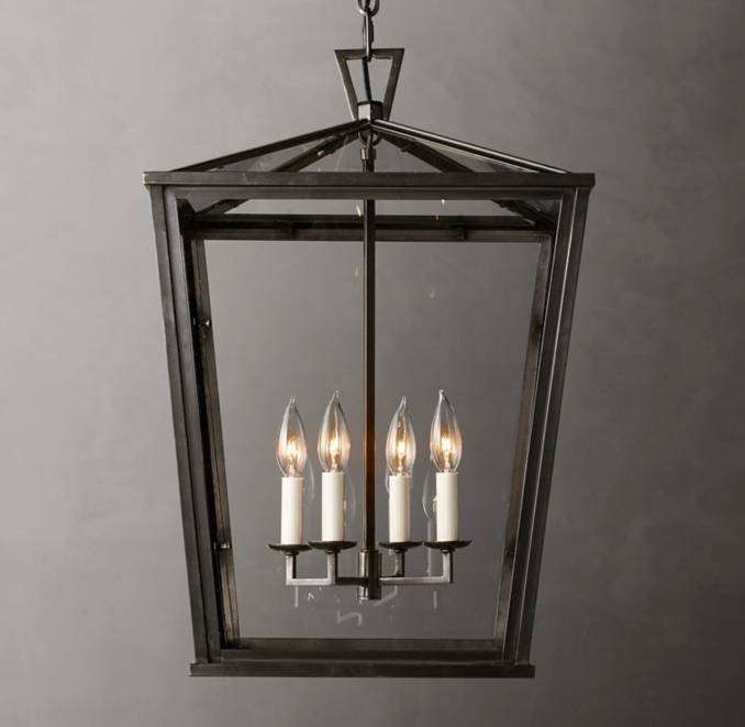 19th C. English Openwork Outdoor Pendant 24"