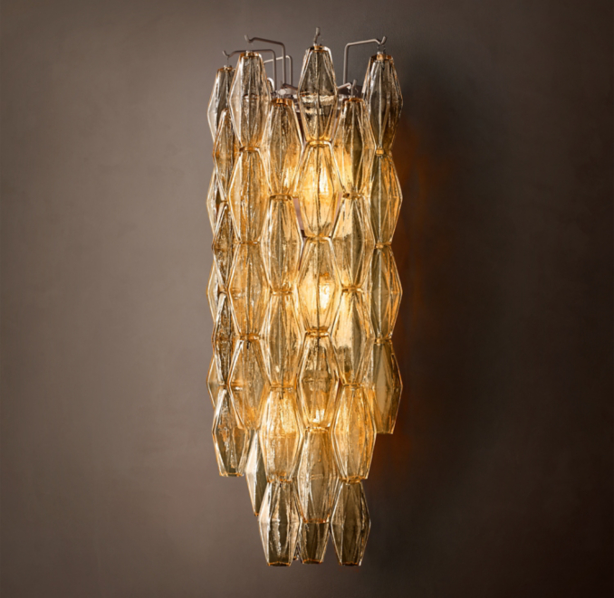 Chiara Clear Glass Grand Sconce