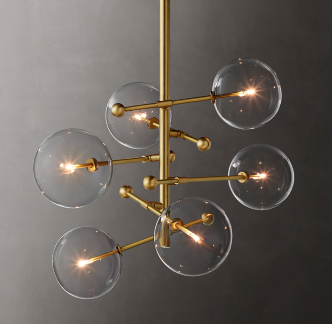 modern glass globe chandelier