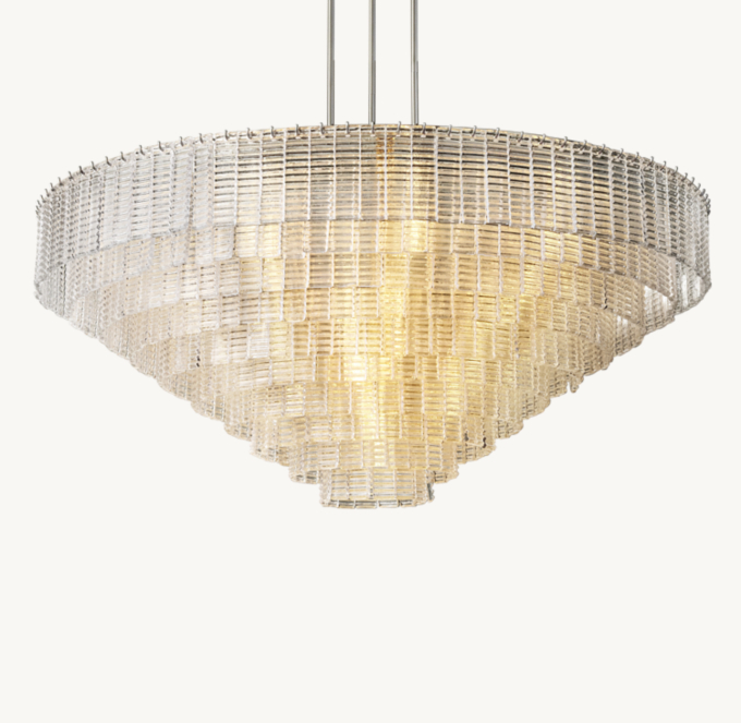 Sirene Clear Glass Round Chandelier 65\"