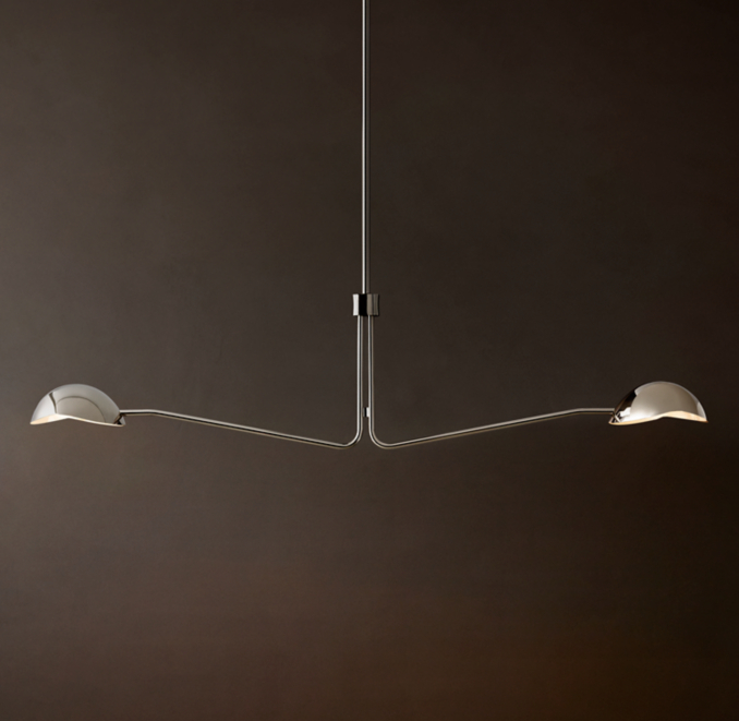 137cm chandelier shown in Polished Nickel.