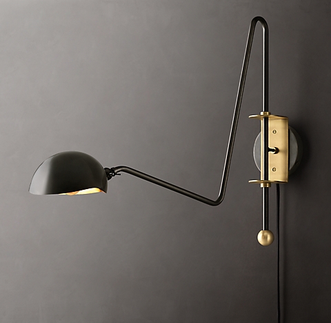 Task Sconces Rh, Contemporary Swing Arm Lamps