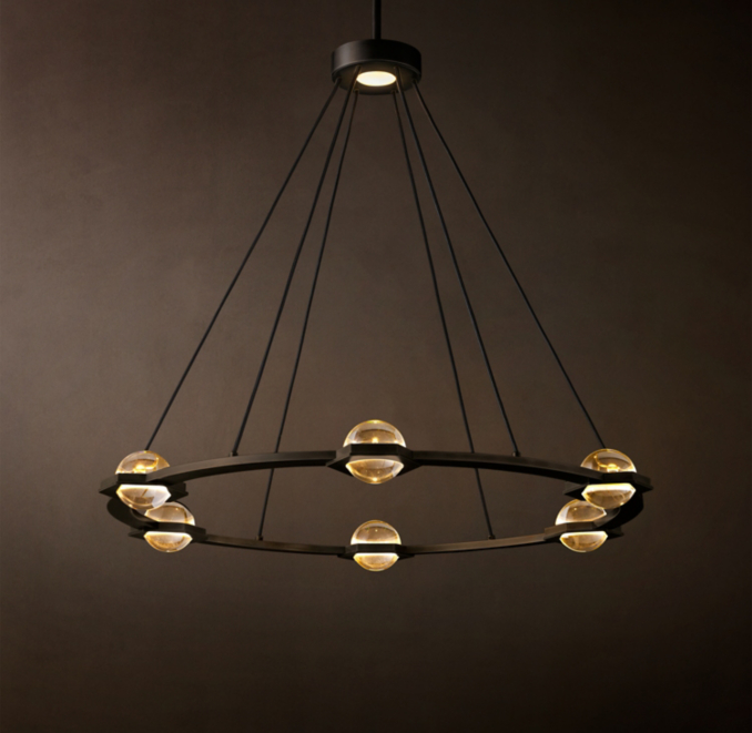91cm chandelier shown in Bronze.