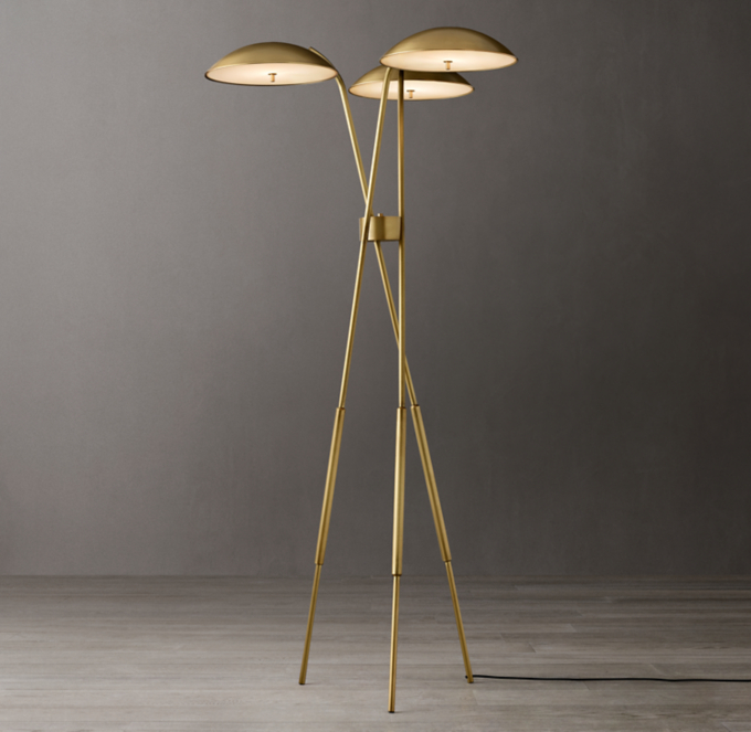 gray tripod floor lamp