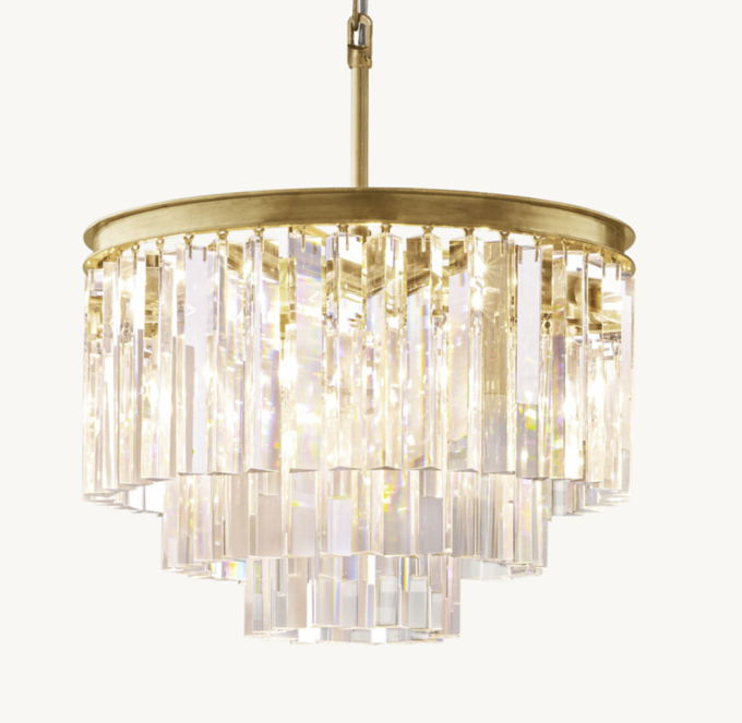 1920s Odeon Round Chandelier 20"