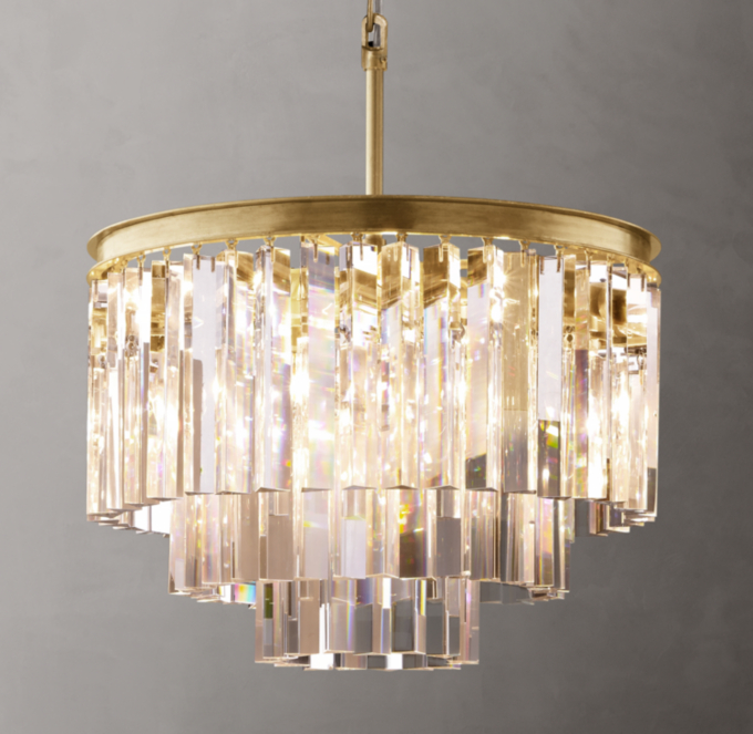 1920s Odeon Round Chandelier 20\"
