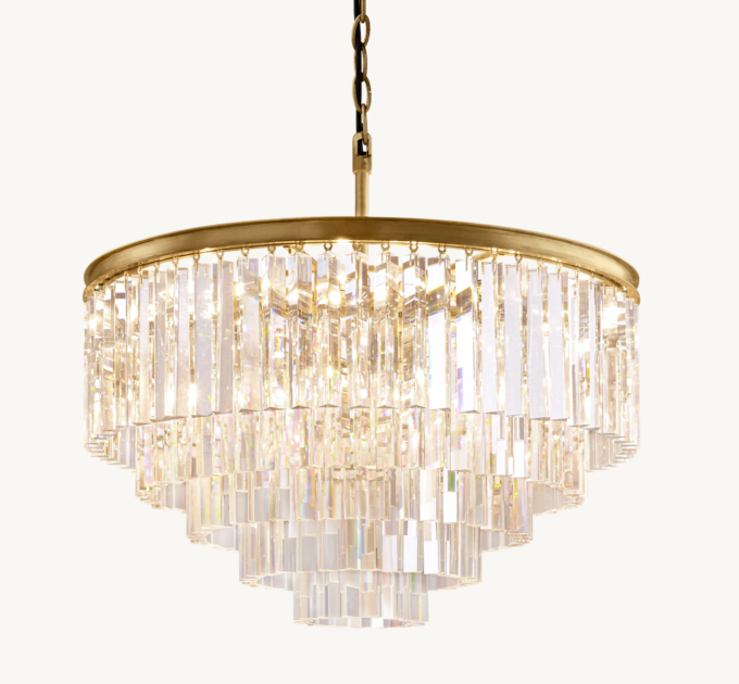 1920s Odeon Round Chandelier 32"