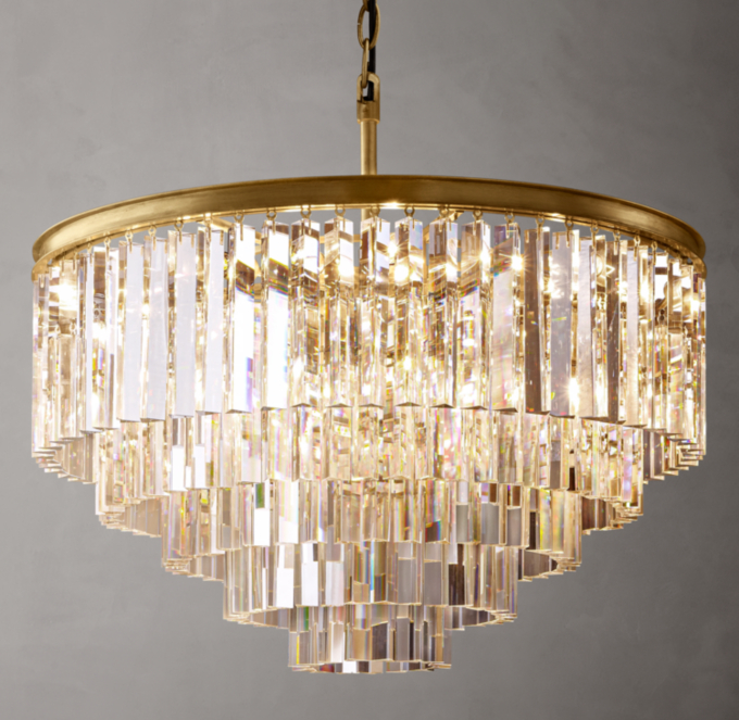 1920s Odeon Round Chandelier 32\"
