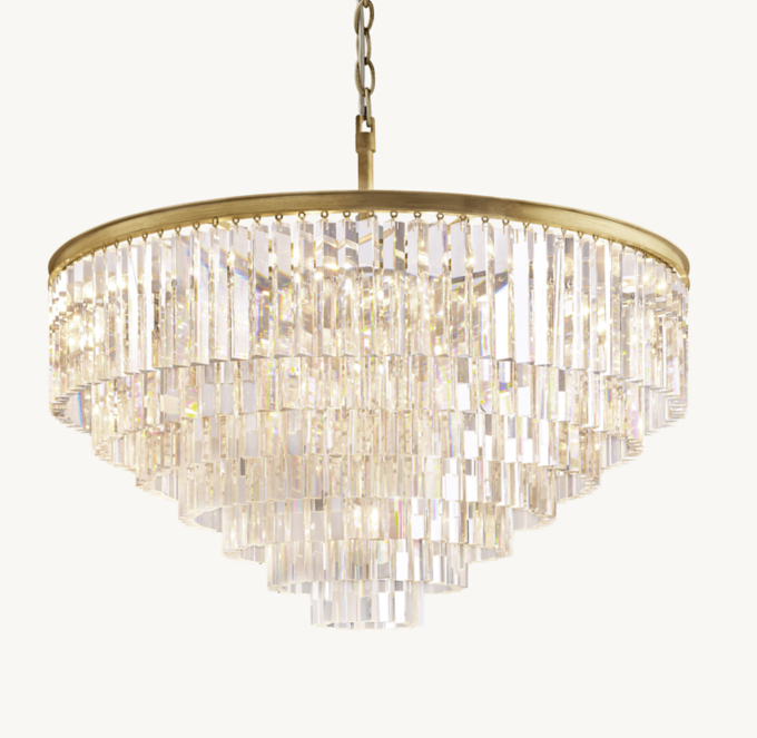 1920s Odeon Round Chandelier 44"