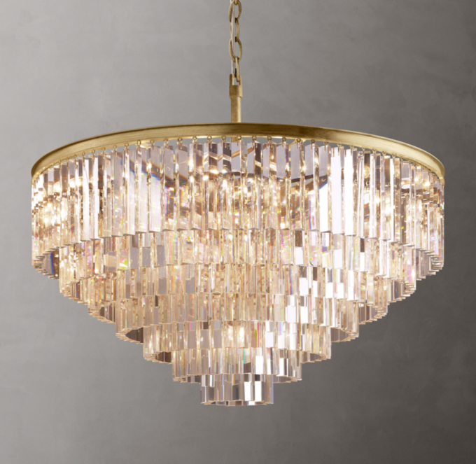 1920s Odeon Round Chandelier 44\"