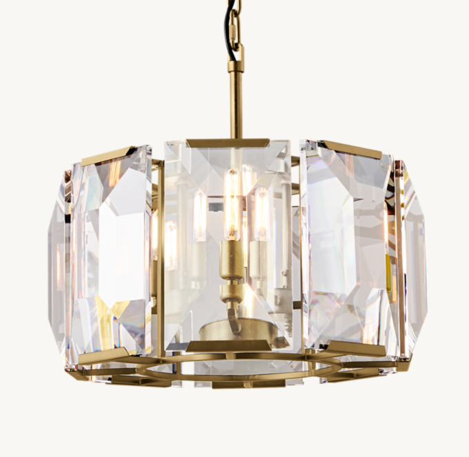 Harlow Crystal Round Chandelier 19\"