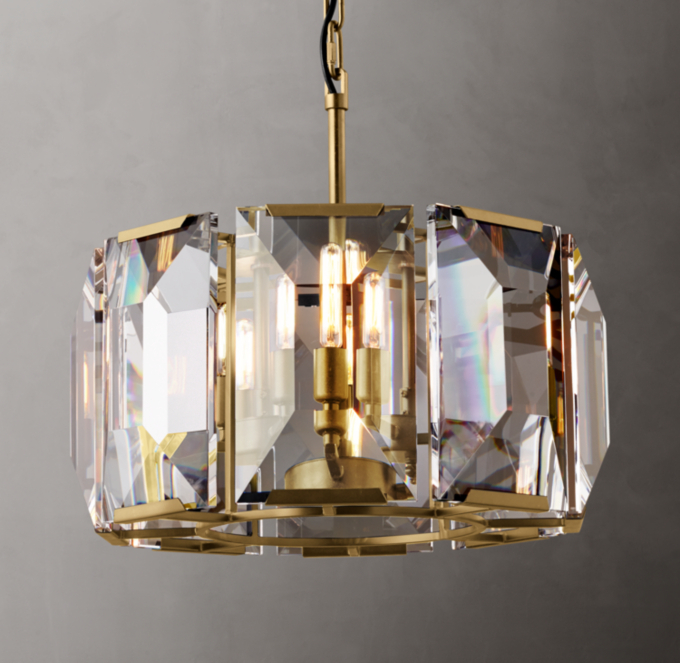 Harlow Crystal Round Chandelier 19\"