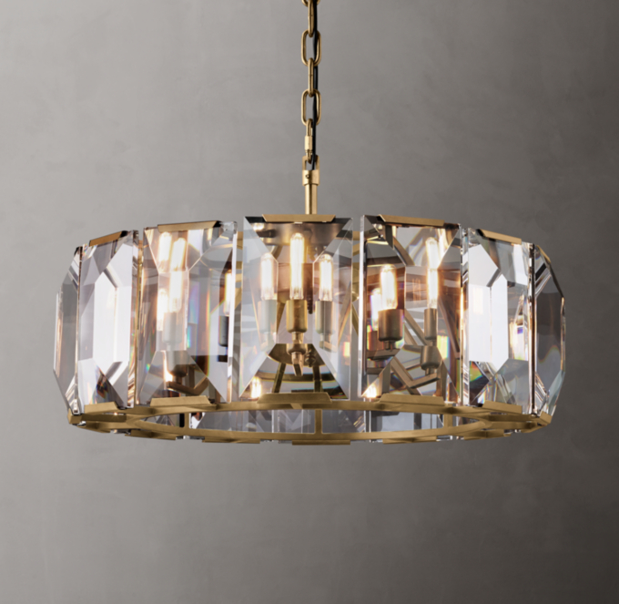 Harlow Crystal Round Chandelier 31\"