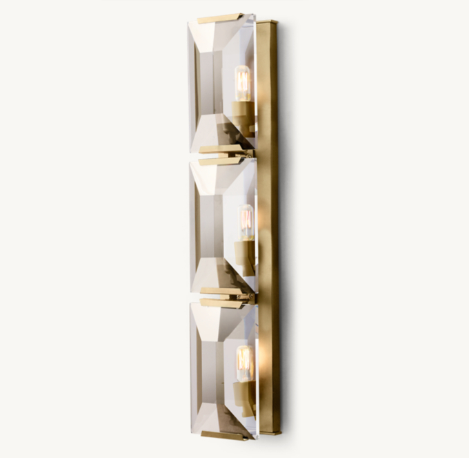 Harlow Crystal Triple Sconce