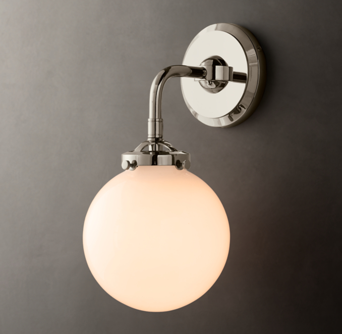 Bistro Globe Milk Glass Sconce