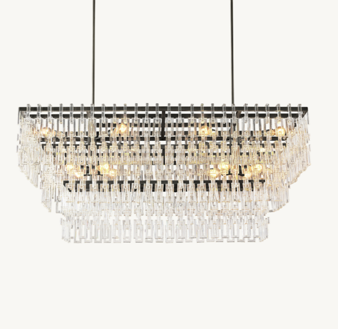 Marignan Tiered Rectangular Chandelier 60\"