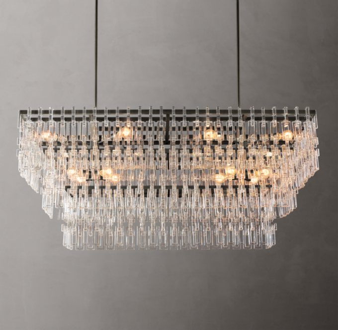 Marignan Tiered Rectangular Chandelier 60\"