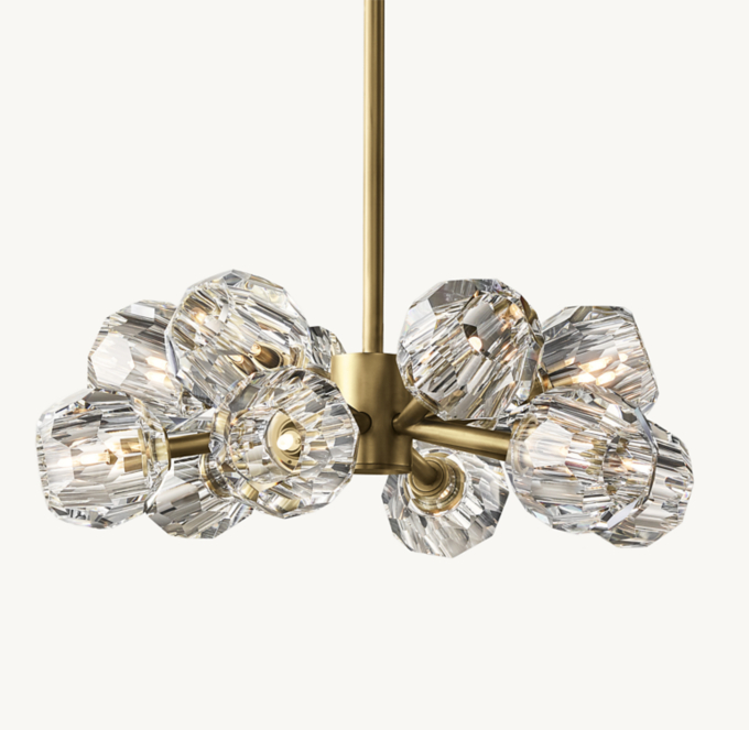 Boule De Cristal Clear Glass Round Chandelier 24\"