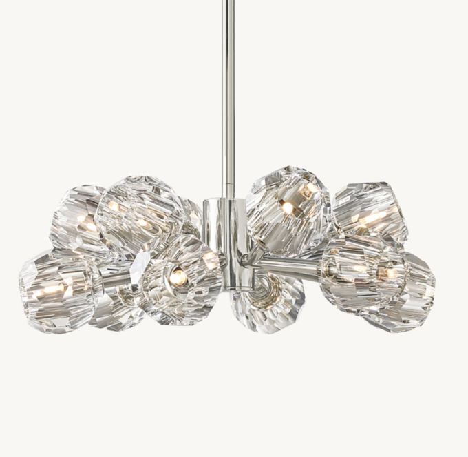 Boule De Cristal Clear Glass Round Chandelier 24\"