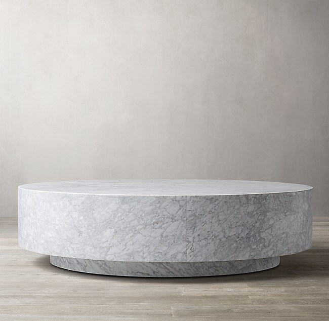 Marble Plinth Round Coffee Table