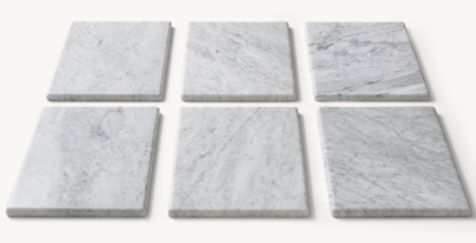 Marble tabletops will have distinctive veins, markings and color variations that are unique to each piece. No two are the same.