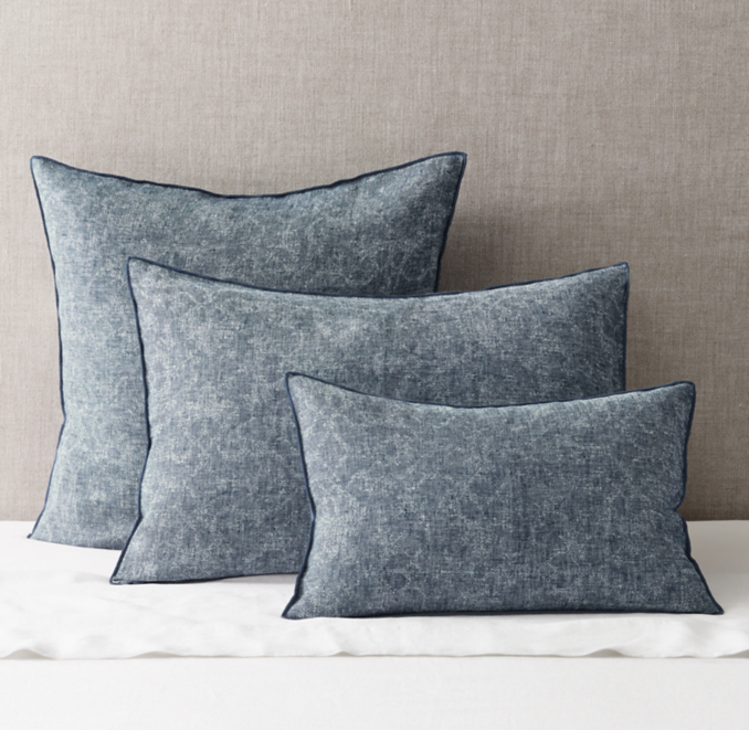 Erased Jacquard Linen Sham