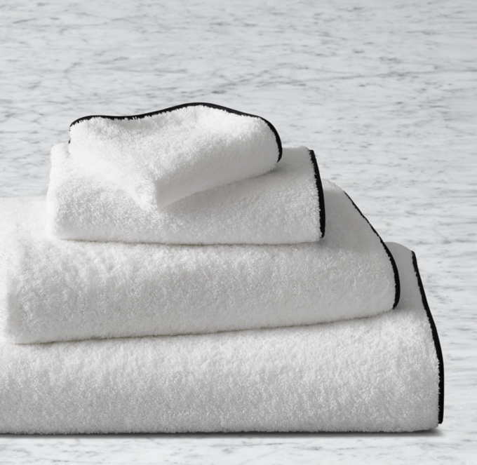 Piped 630-gram Turkish Terry Towel Collection